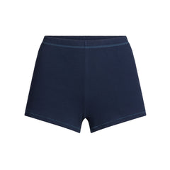 COTTON RIB LOOSE SHORT | NAVY