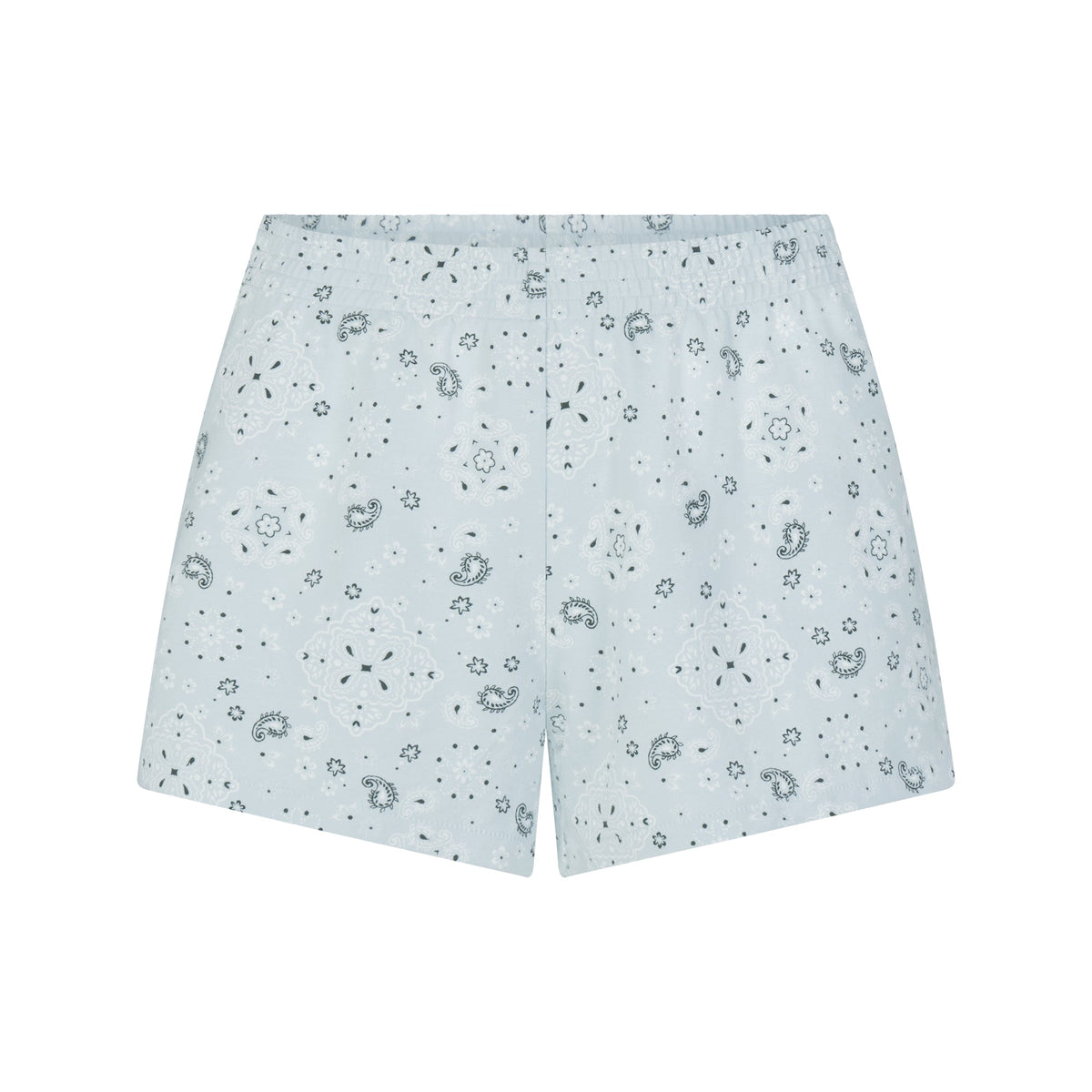 COTTON JERSEY LOOSE SHORT | POWDER BLUE BANDANA