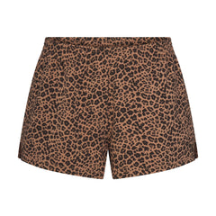 COTTON JERSEY LOOSE SHORT | SIENNA NATURAL LEOPARD