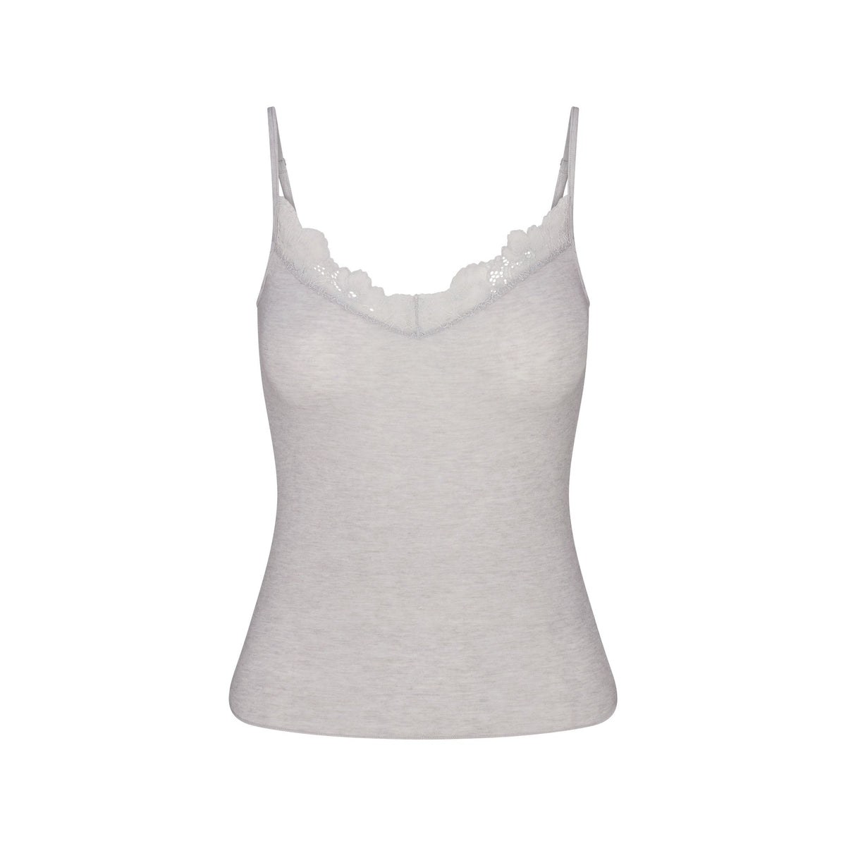 SHEER MODAL LACE CAMI | HEATHER GREY