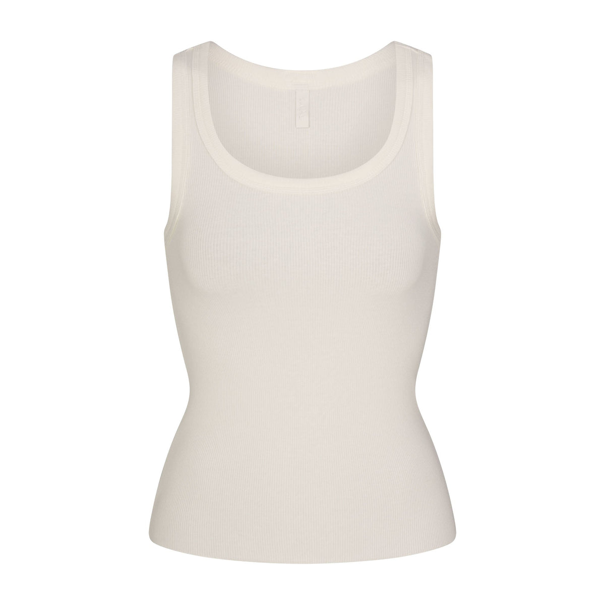 COTTON RIB SCOOP NECK TANK | MARBLE