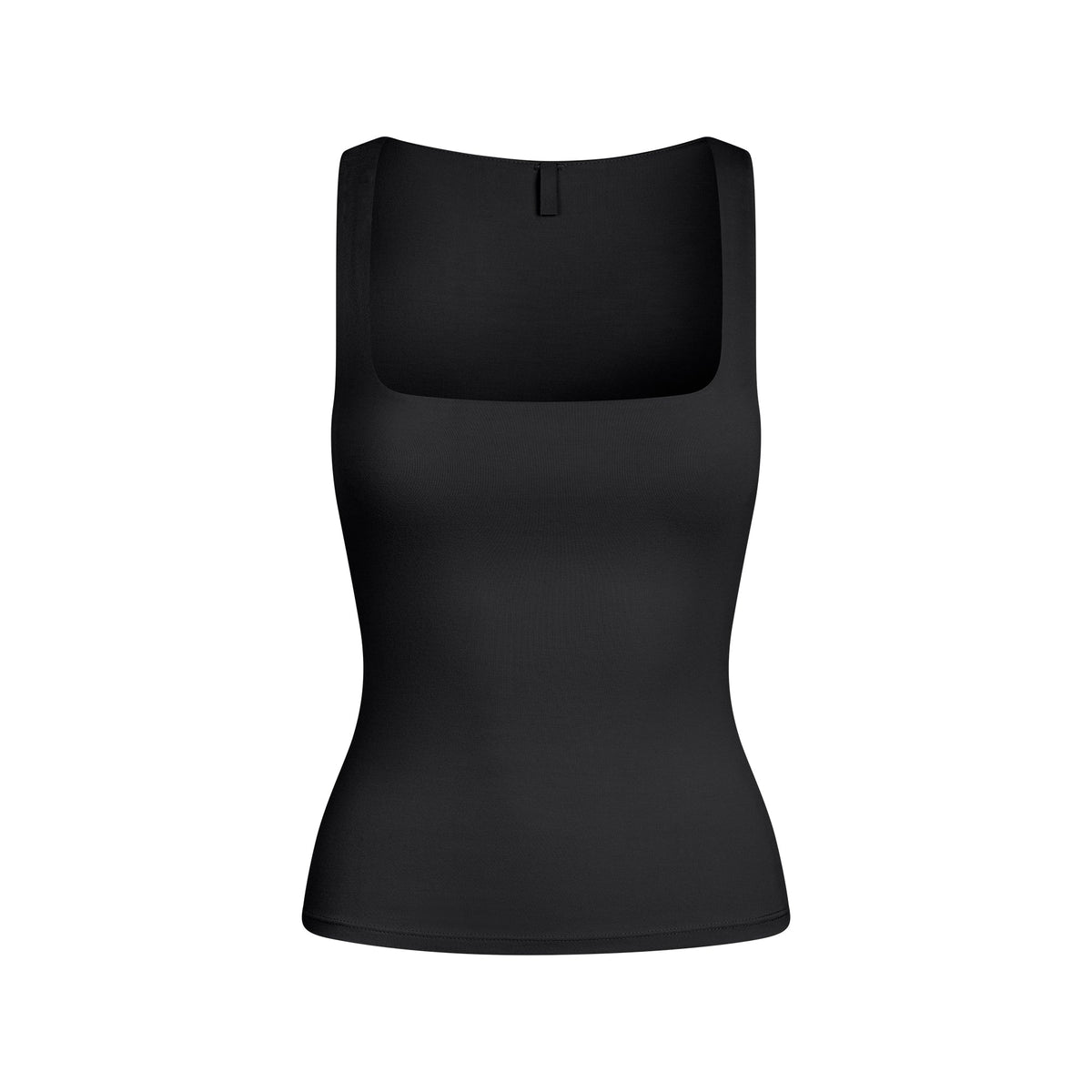 SMOOTH LAYERS SQUARE NECK TANK | OBSIDIAN