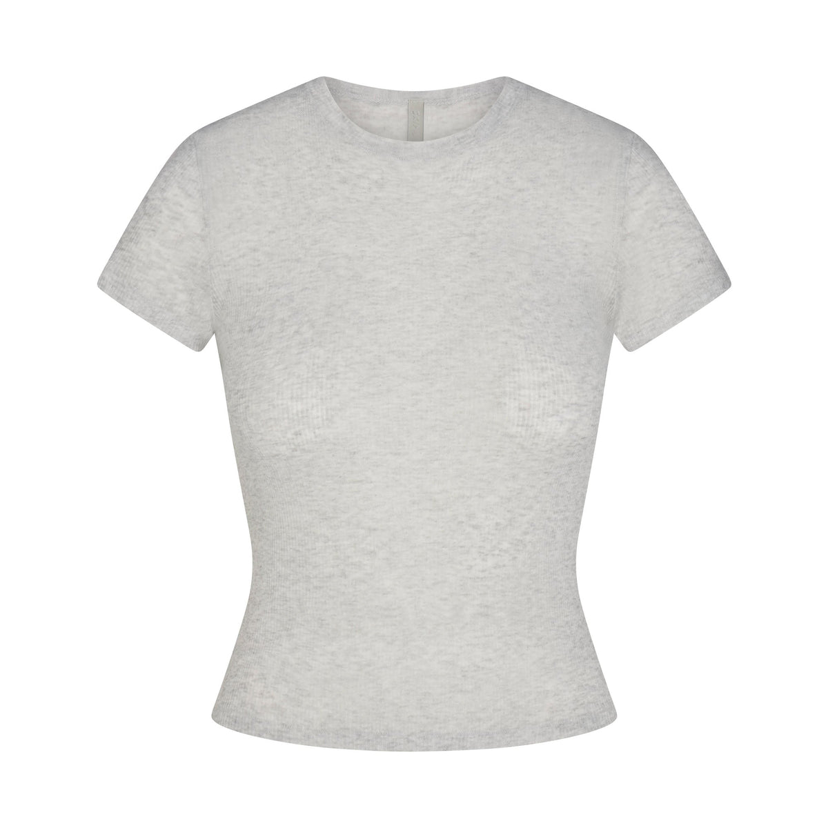 SHEER RIB T-SHIRT | LIGHT HEATHER GREY