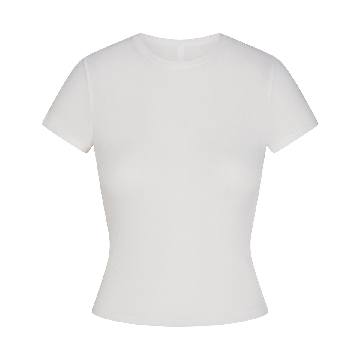 SHEER RIB T-SHIRT | SNOW