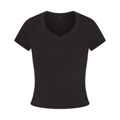 WORN IN JERSEY BABY V NECK TEE | WASHED ONYX