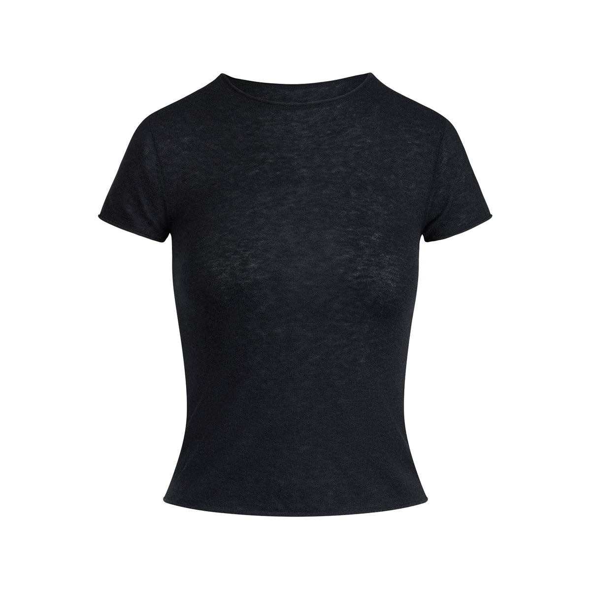FEATHERWEIGHT CASHMERE TEE | ONYX