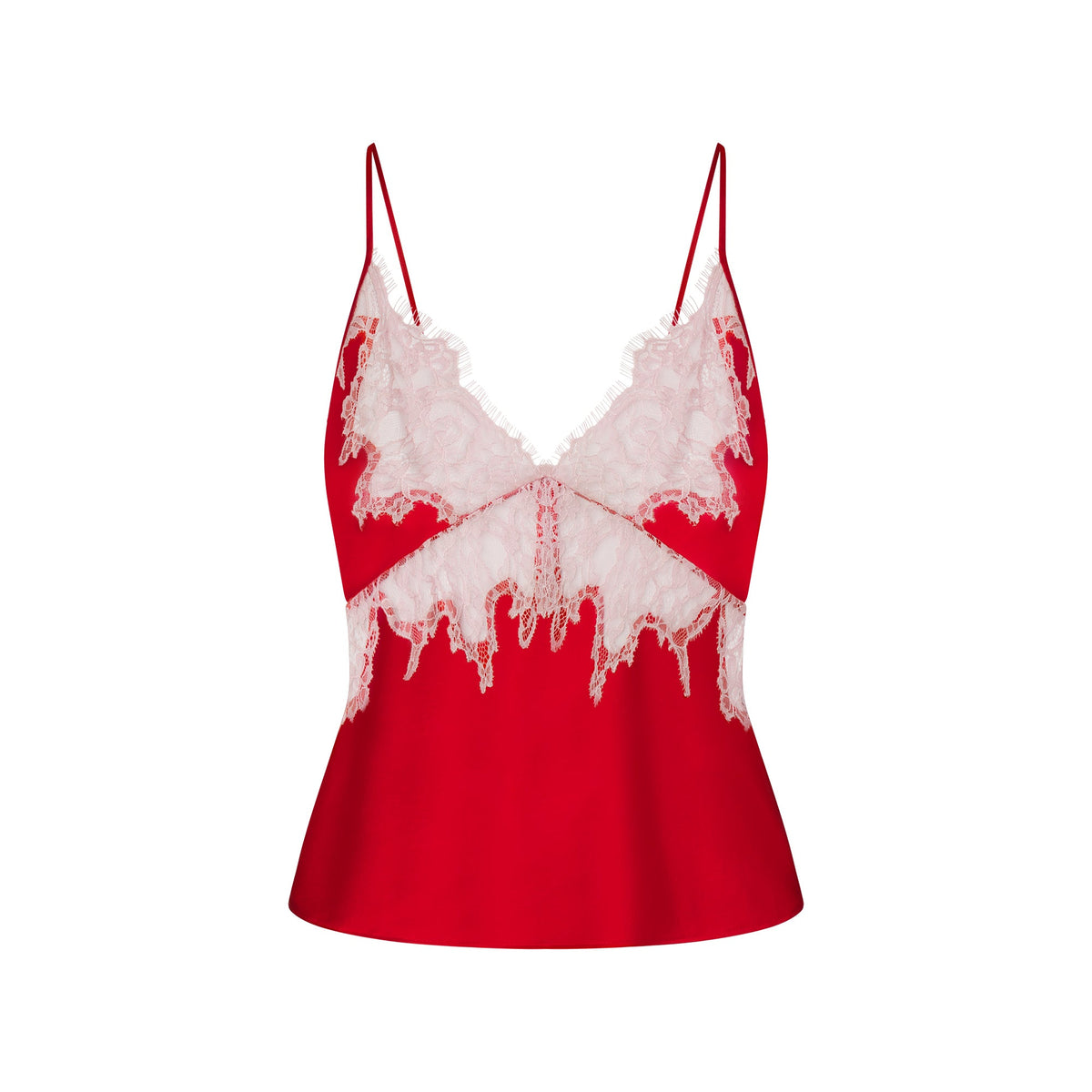SILK LACE CAMI | RUBY CONTRAST
