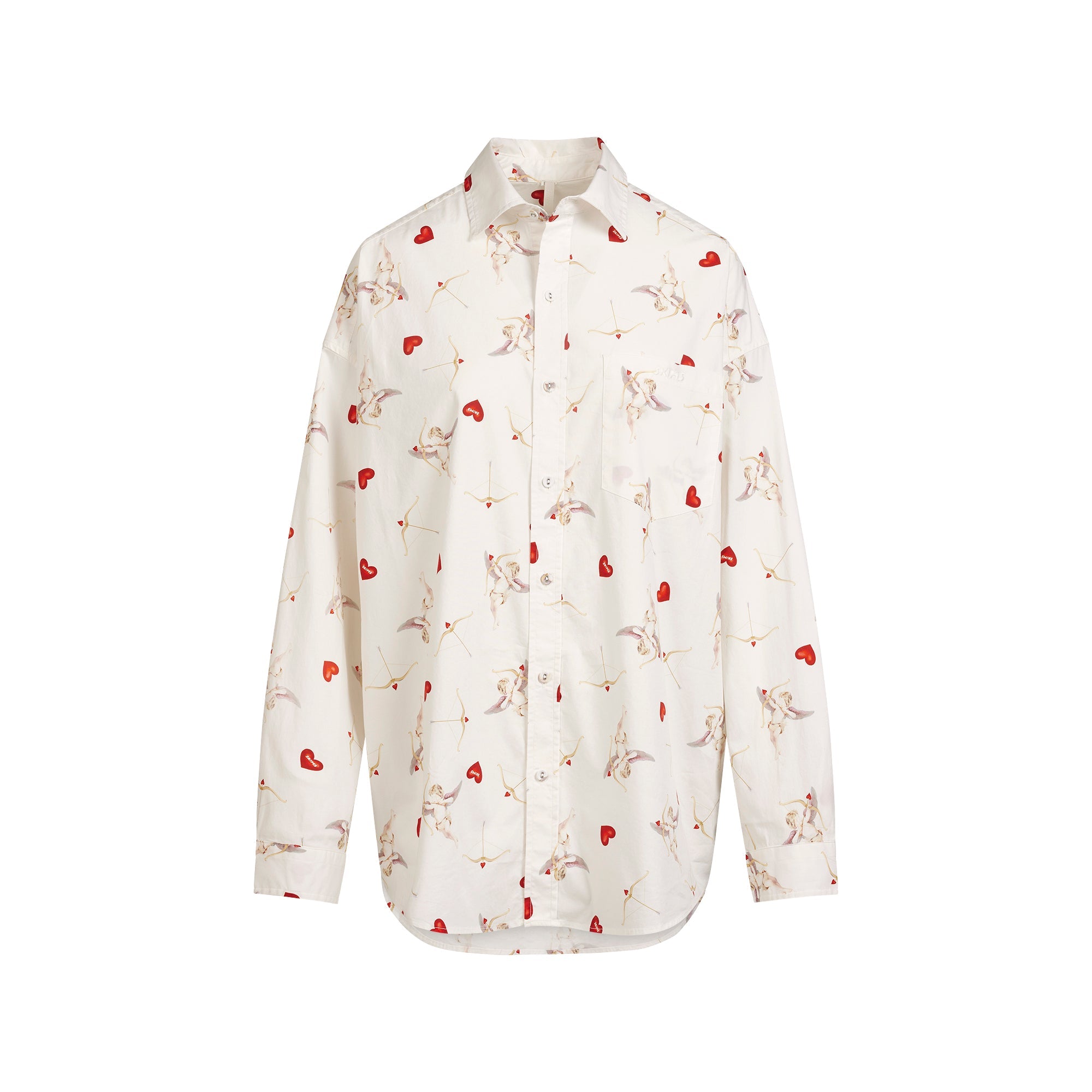 COTTON POPLIN OVERSIZED SLEEP SET | MARBLE CHERUB PRINT