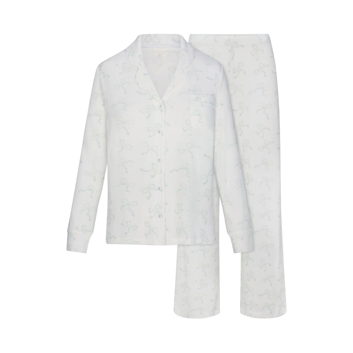 SOFT LOUNGE SLEEP SET | IVORY PEARL BOWS PRINT