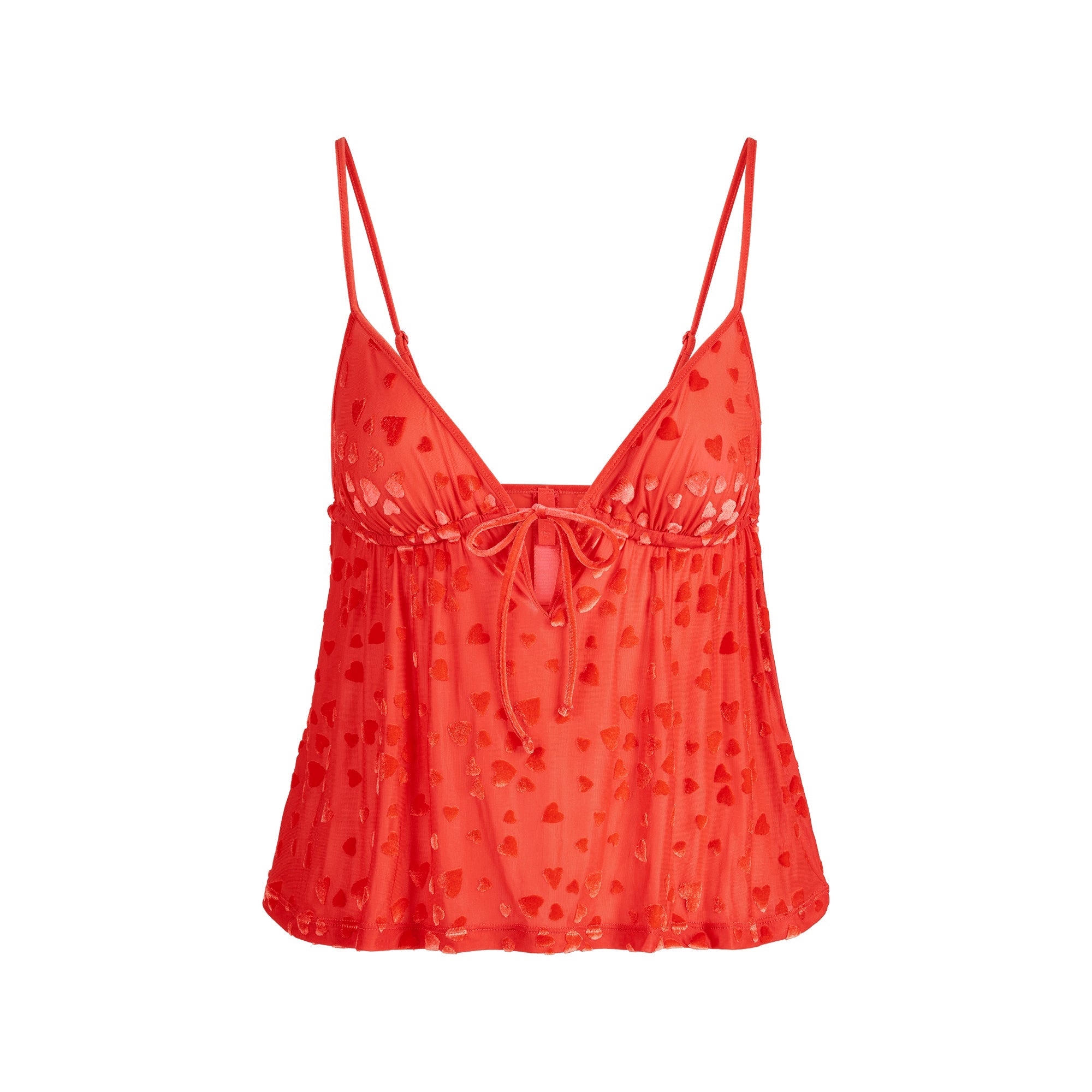 SHEER VELVET CAMI AND PANT SET | RUBY