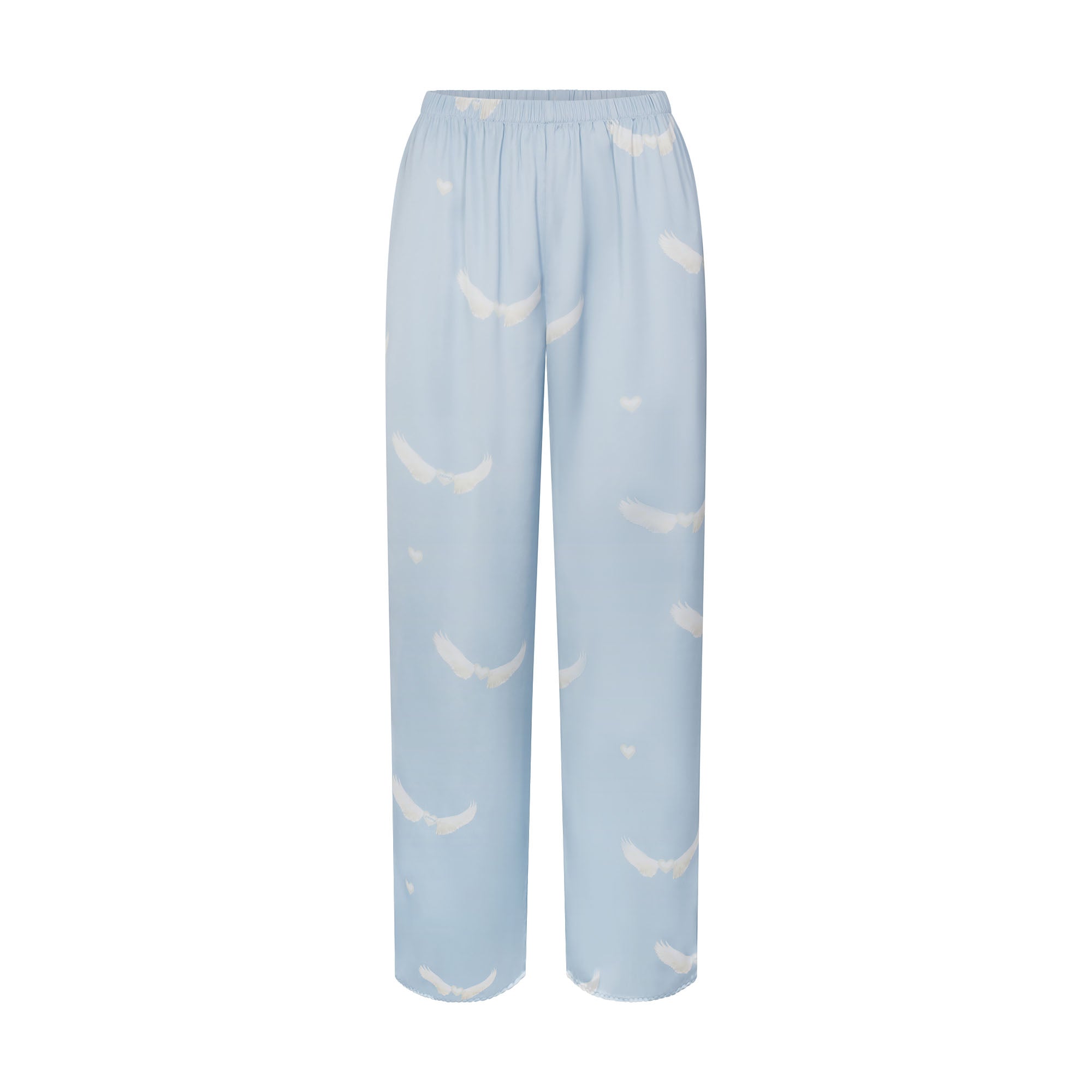 WOVEN SHINE LONG SLEEP SET | AERO WING HEARTS PRINT