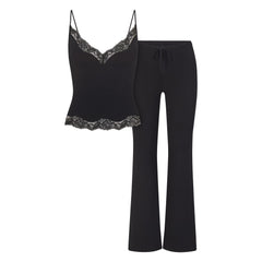SKIMS SLEEP LACE CAMI AND PANT SET | ONYX