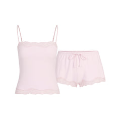 SKIMS SLEEP LACE CAMI AND SHORT SET | BLOOM