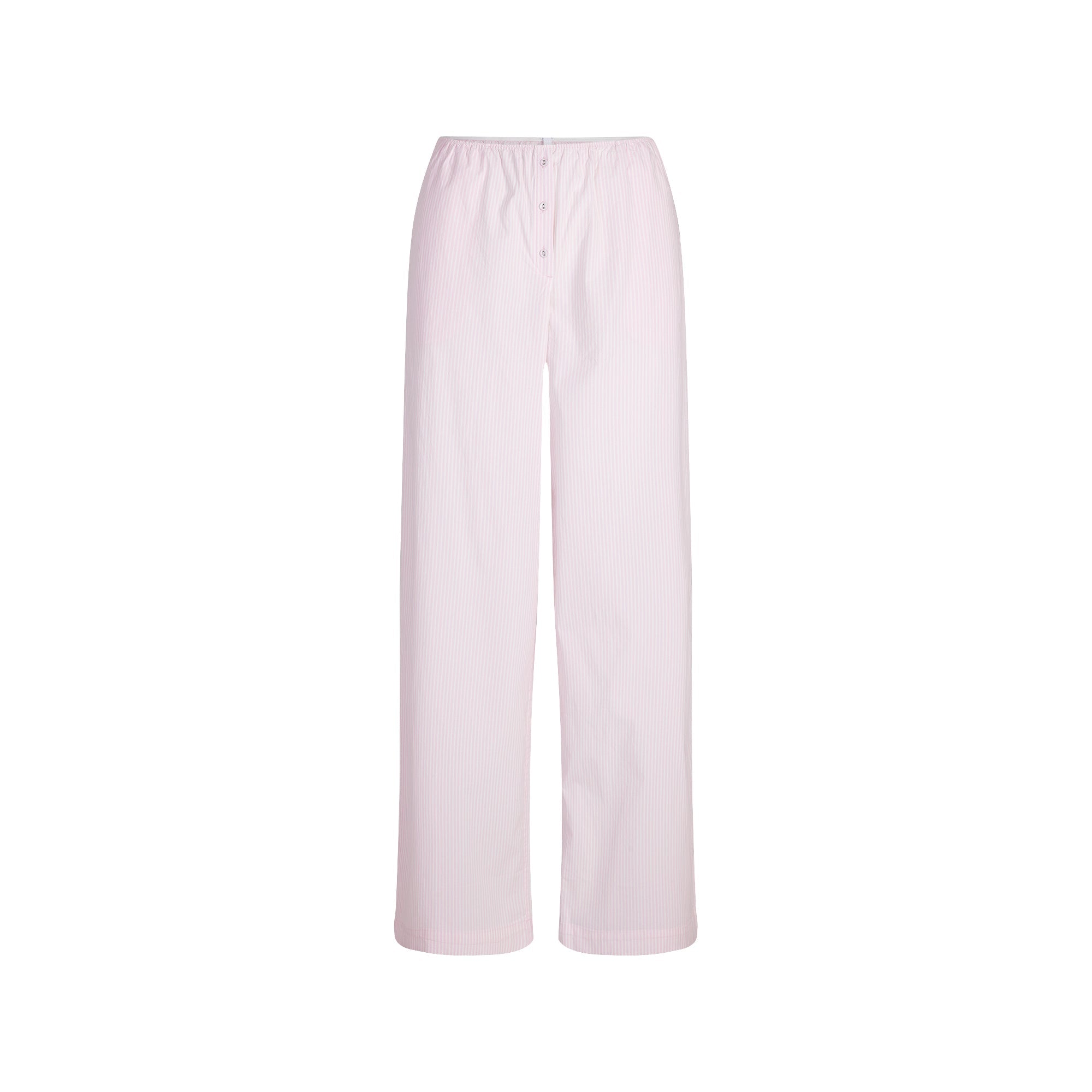 COTTON POPLIN OVERSIZED SLEEP SET | CHERRY BLOSSOM STRIPE