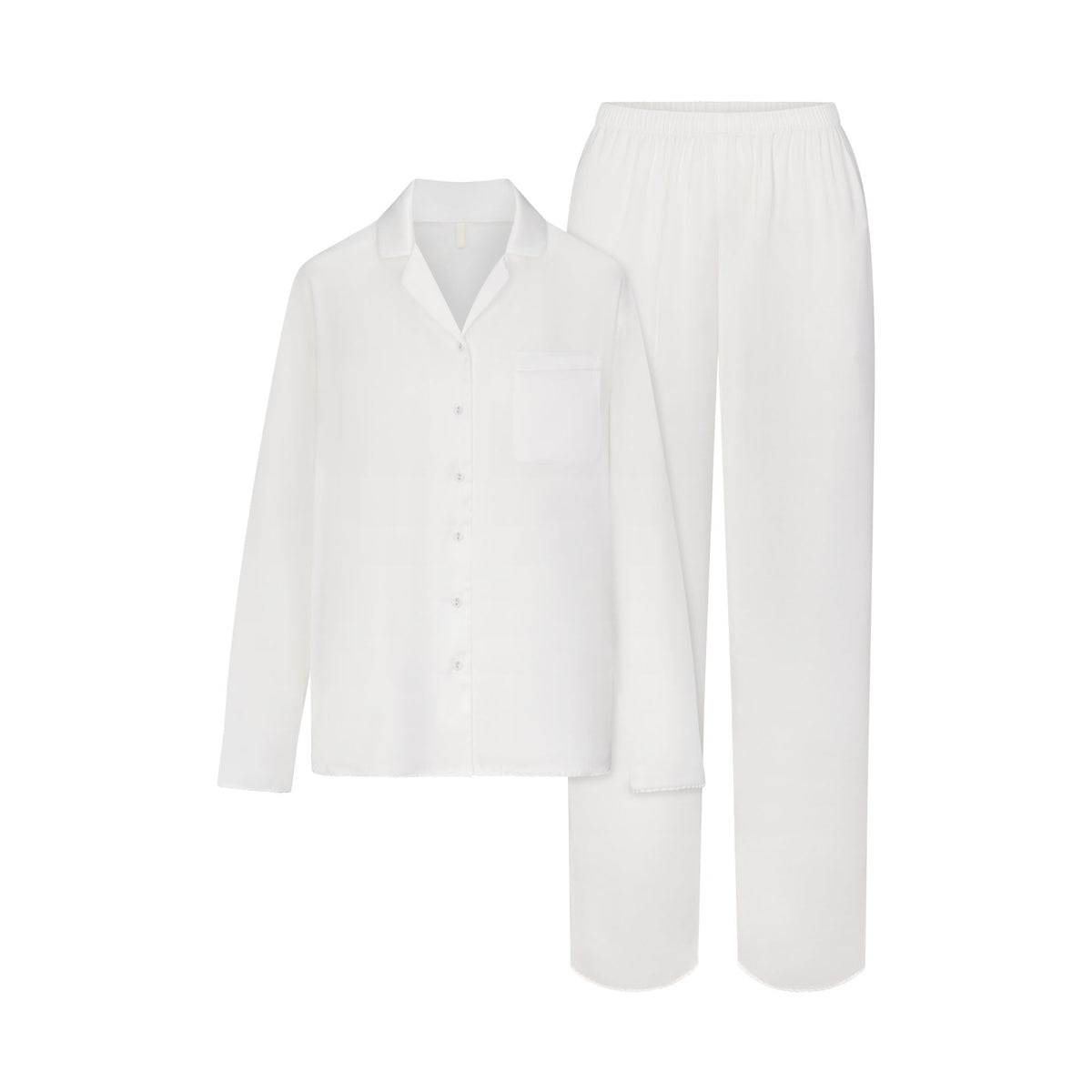 WOVEN SHINE LONG SLEEP SET | IVORY