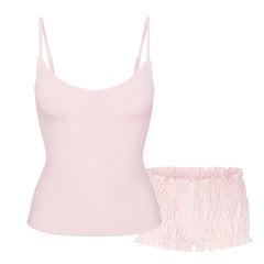 SKIMS SLEEP CAMI AND BLOOMER SET | BARELY PINK