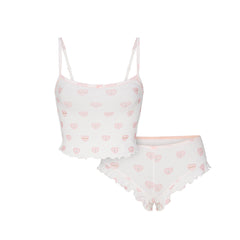 LOGO POINTELLE CAMI SLEEP SET | SNOW LACE HEARTS