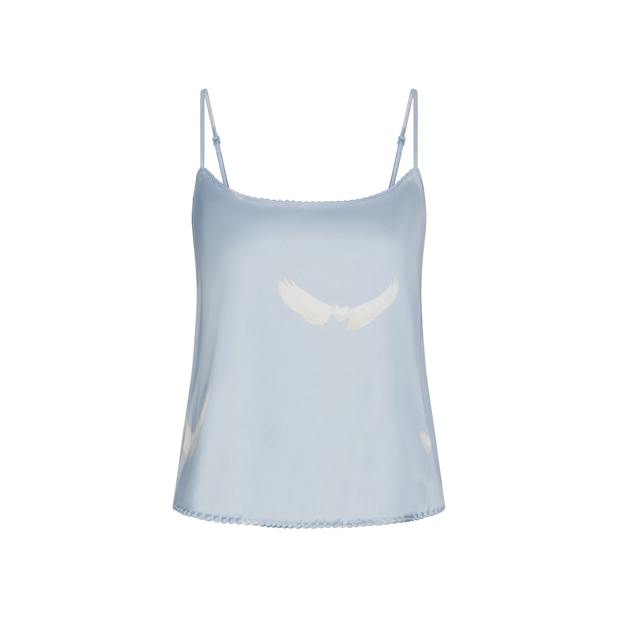 WOVEN SHINE CAMI AND SHORT SLEEP SET | AERO WING HEARTS PRINT