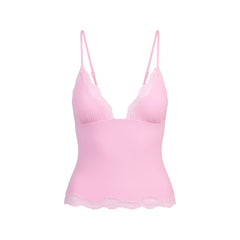 FITS EVERYBODY LACE TRIANGLE CAMI | BUBBLE GUM TONAL