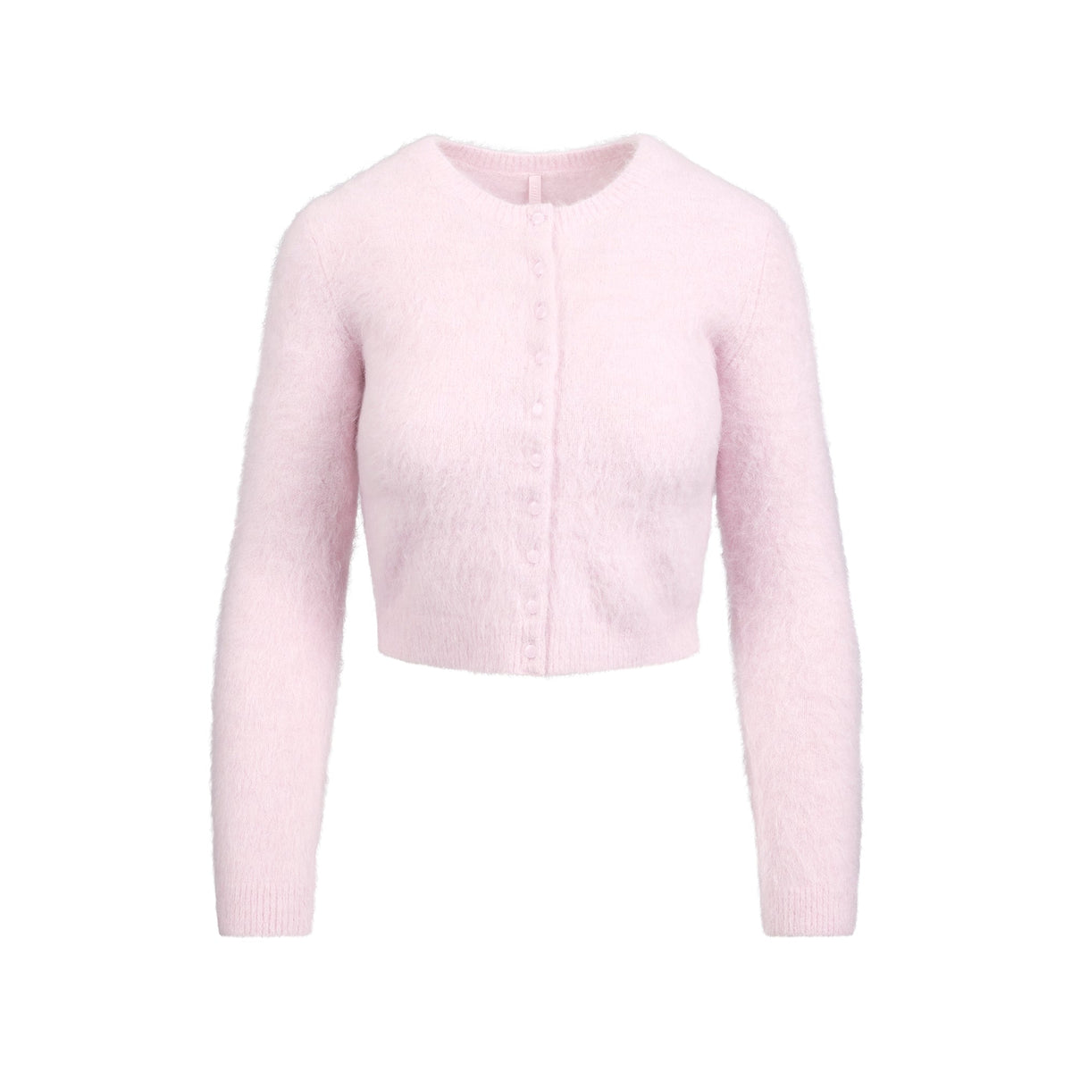 BRUSHED ALPACA LONG SLEEVE CARDIGAN | CHERRY BLOSSOM