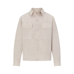 WOVEN MENS RELAXED SHIRT | STONE