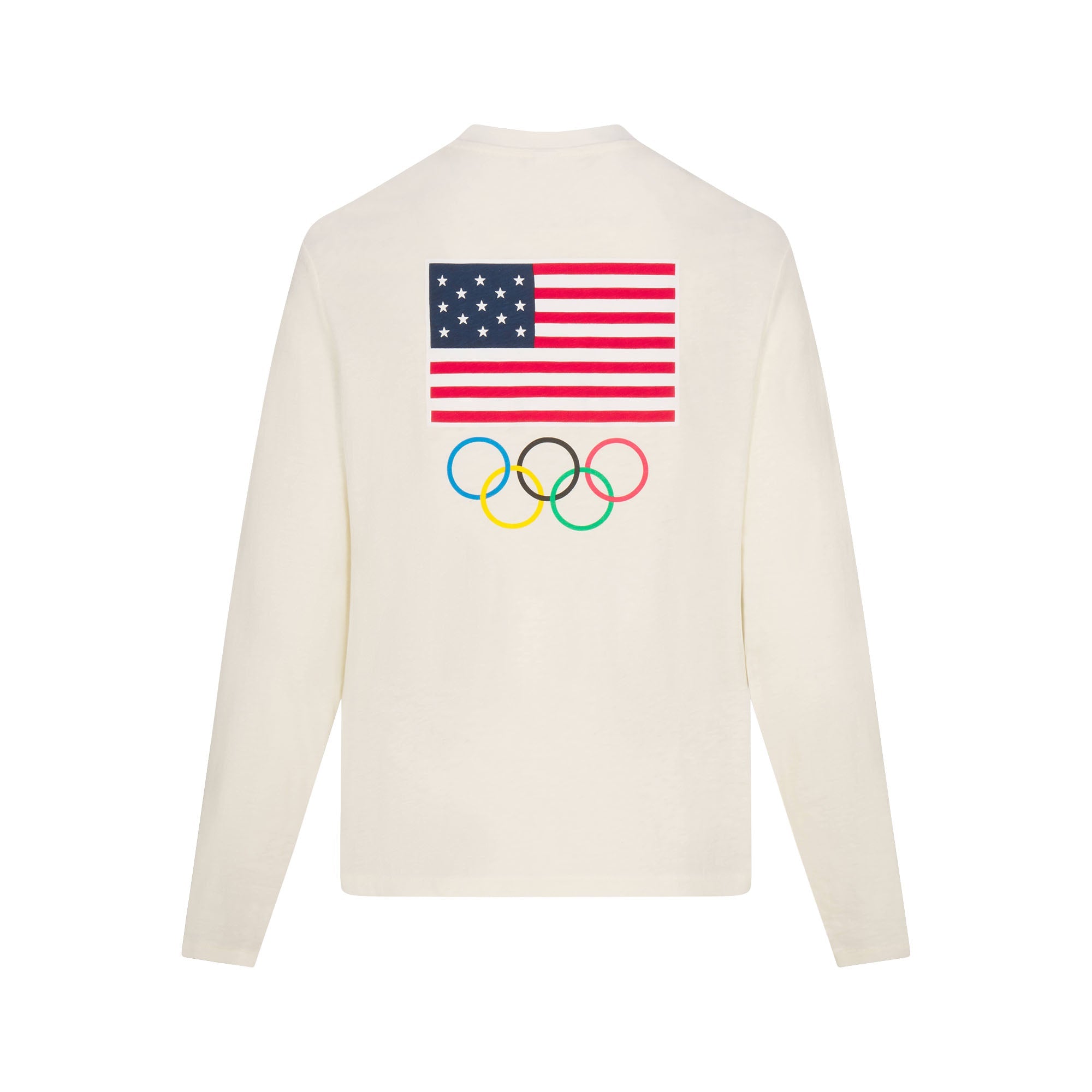 SKIMS FOR TEAM USA WORN IN JERSEY OLYMPIC LONG SLEEVE T-SHIRT | ECRU