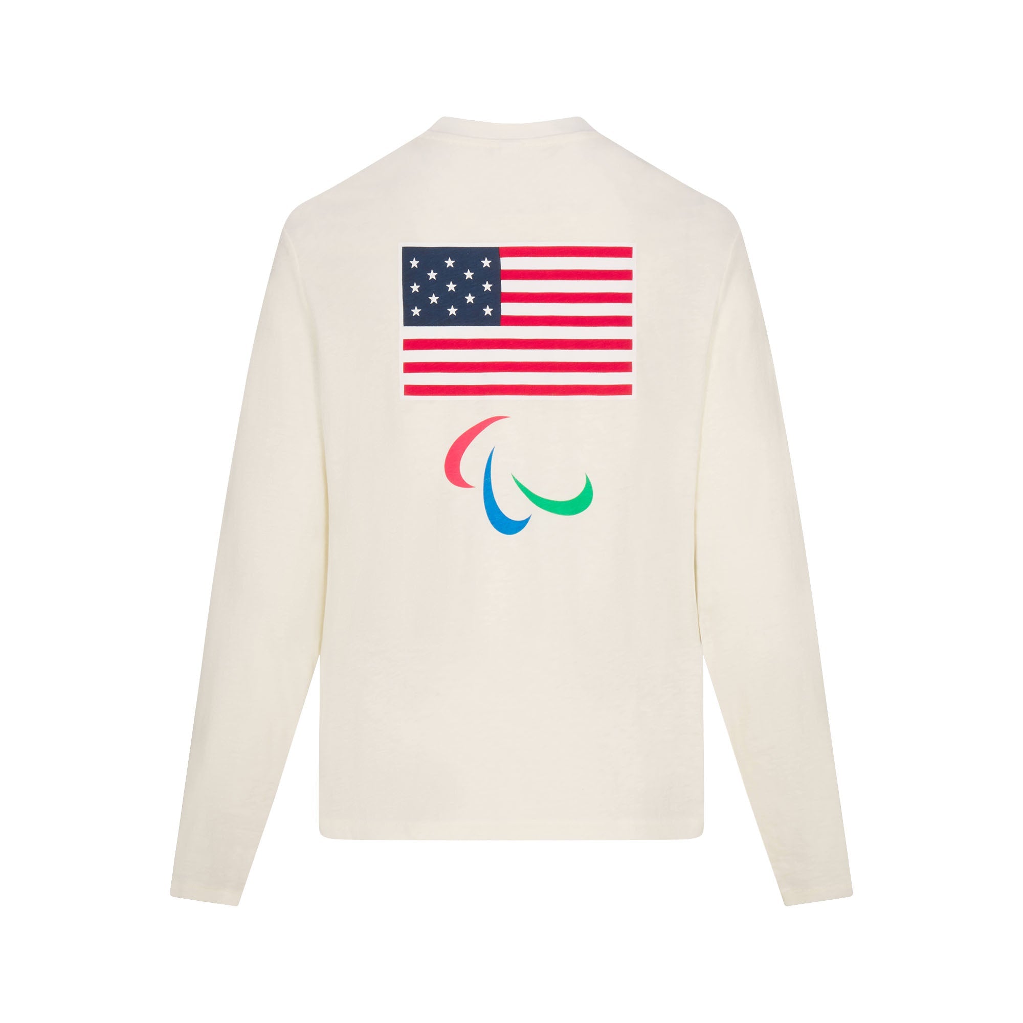 SKIMS FOR TEAM USA WORN IN JERSEY PARALYMPIC LONG SLEEVE T-SHIRT | ECRU