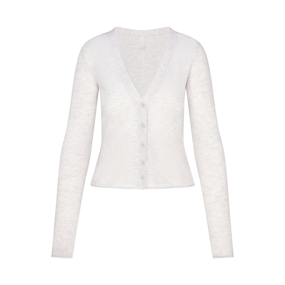 FEATHERWEIGHT CASHMERE CARDIGAN | LIGHT HEATHER GREY