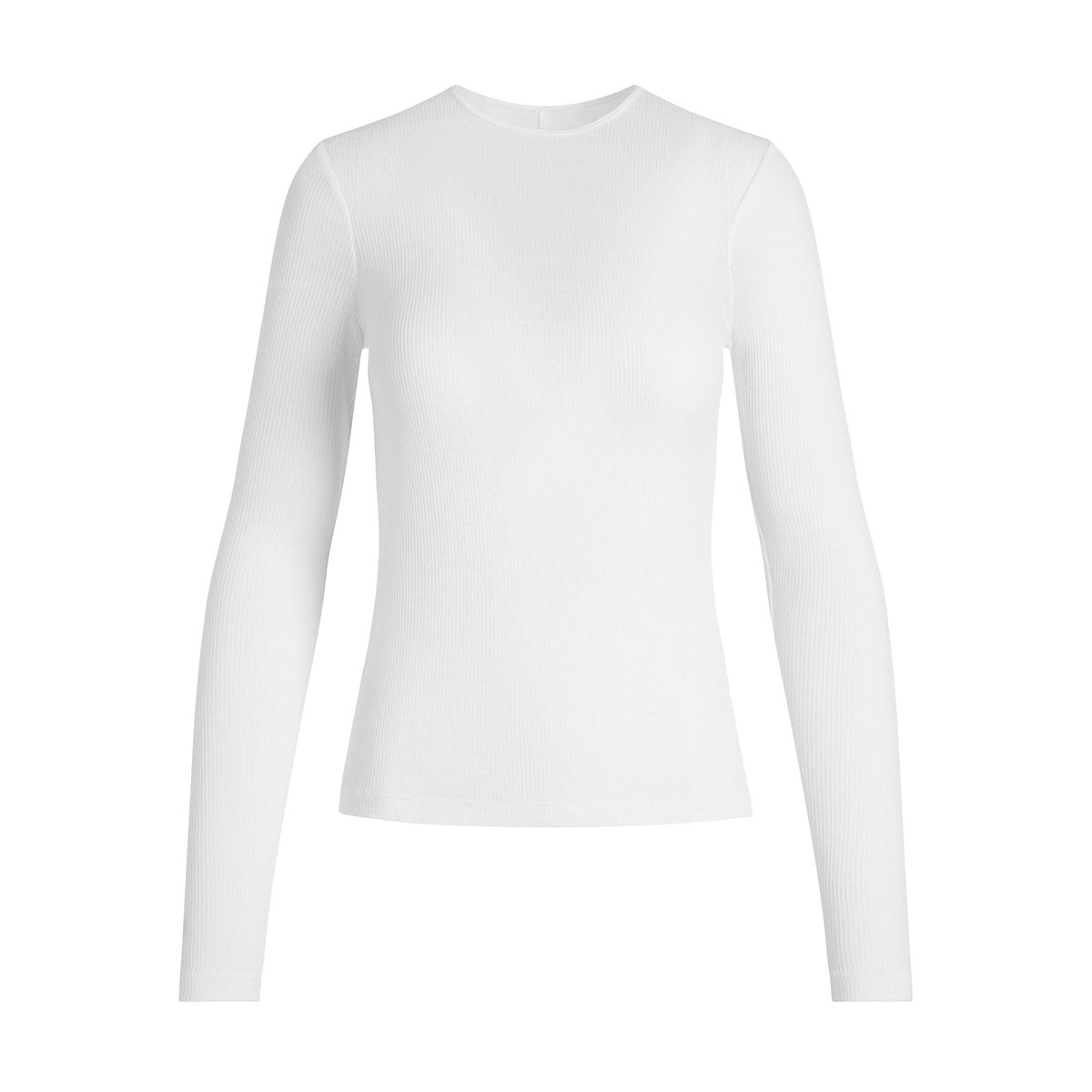 SHEER RIB LONG SLEEVE T-SHIRT | SNOW