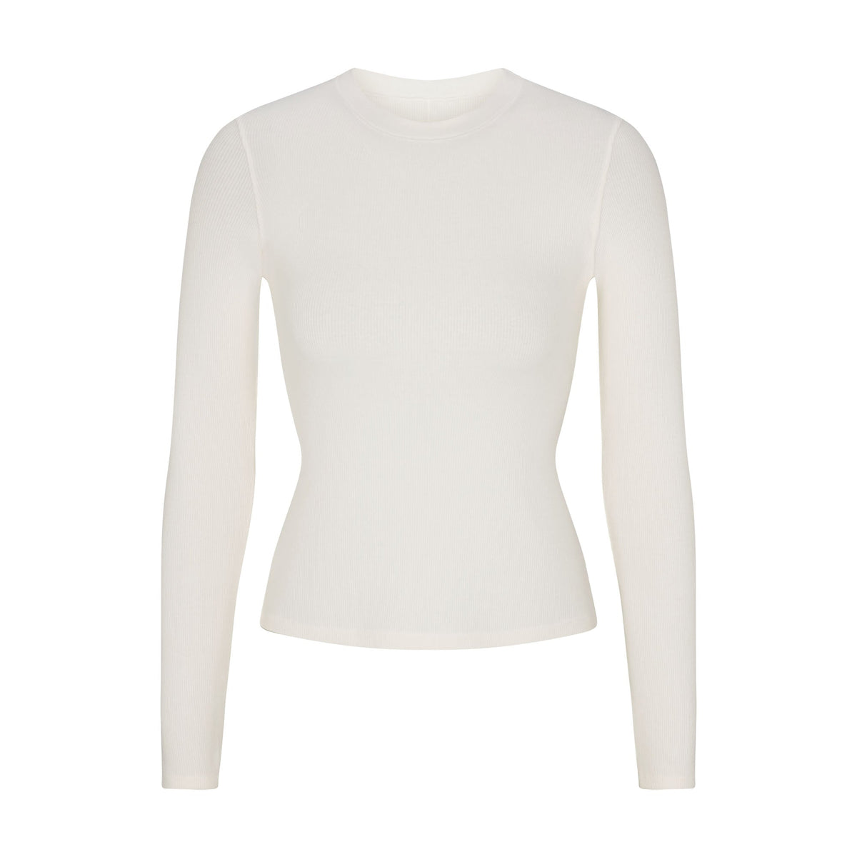 COTTON RIB LONG SLEEVE T-SHIRT | MARBLE