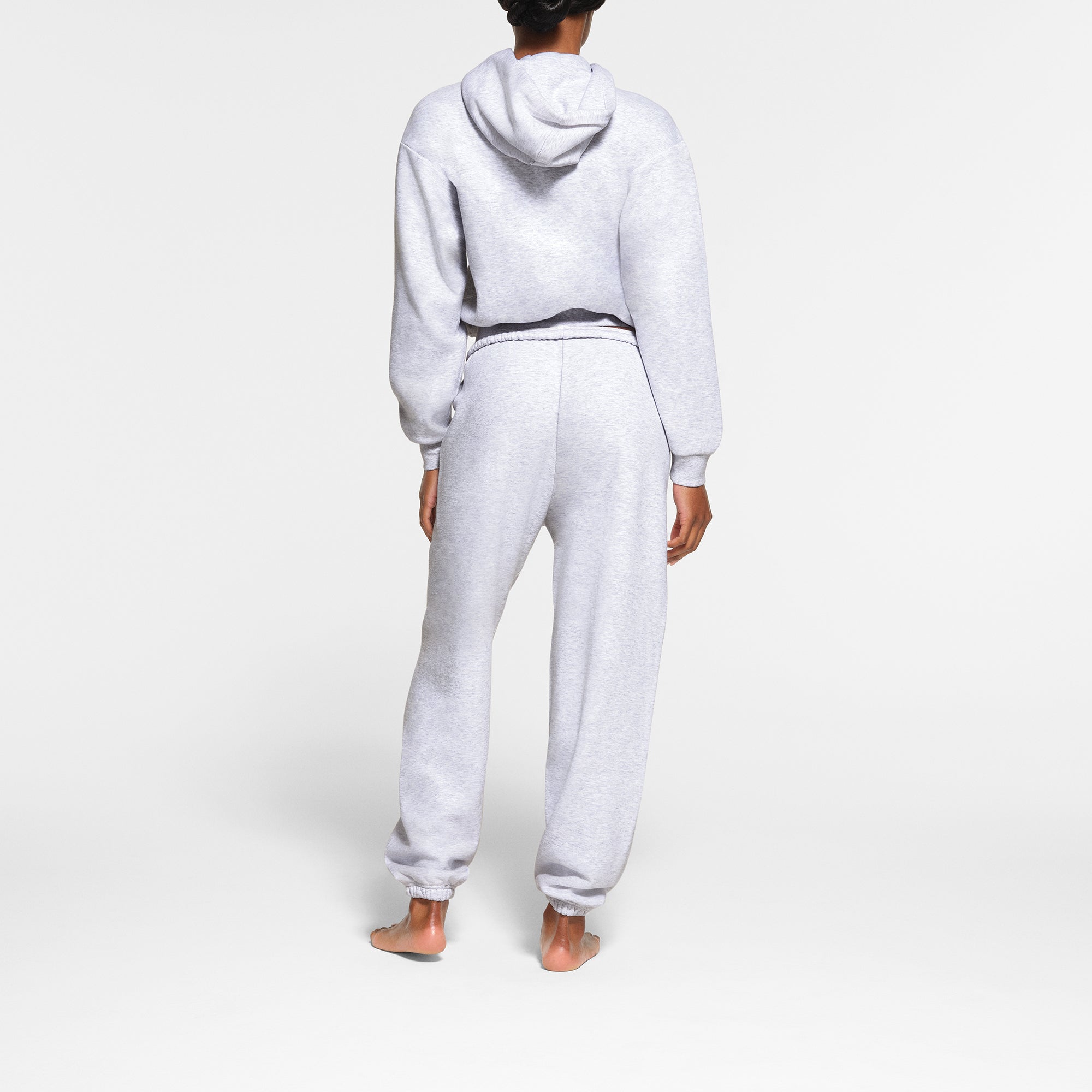 COTTON FLEECE HOODIE | LIGHT HEATHER GREY