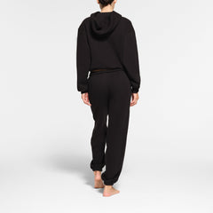 COTTON FLEECE HOODIE | ONYX