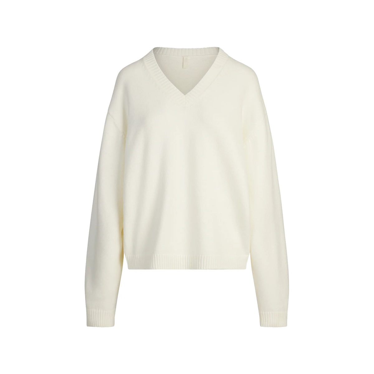 SWEATER KNITS PULLOVER V NECK | IVORY
