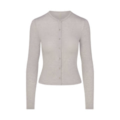 SHEER MODAL CARDIGAN | HEATHER GREY