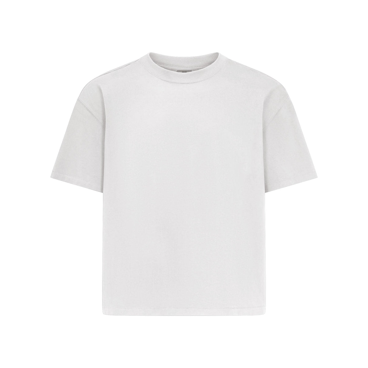 HEAVYWEIGHT COTTON MENS RELAXED CROPPED CREWNECK | CHALK