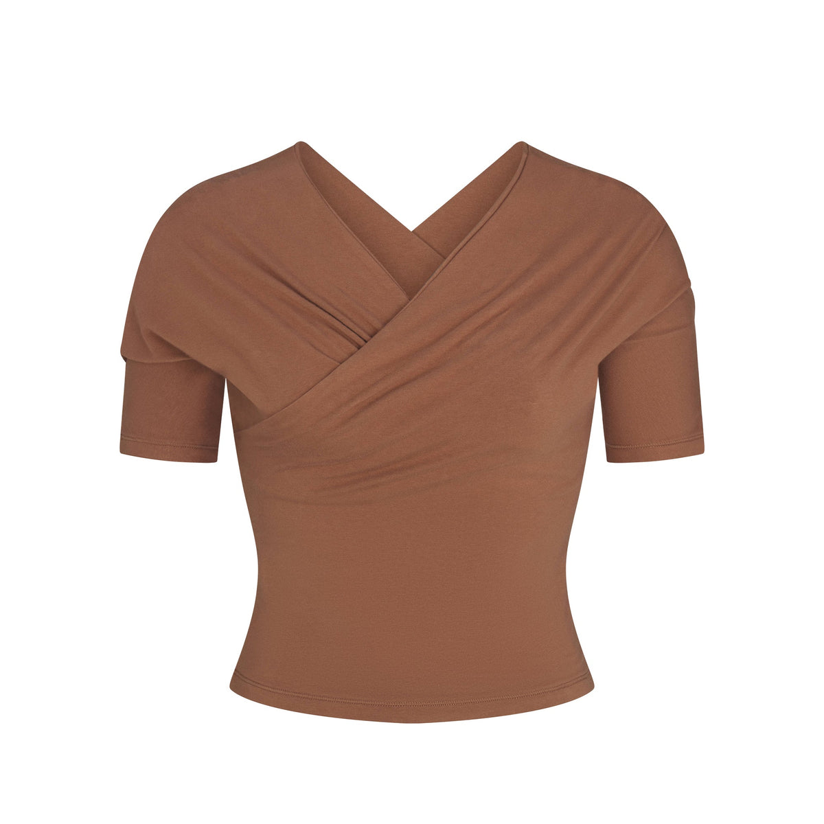 COTTON JERSEY WRAP TOP | JASPER