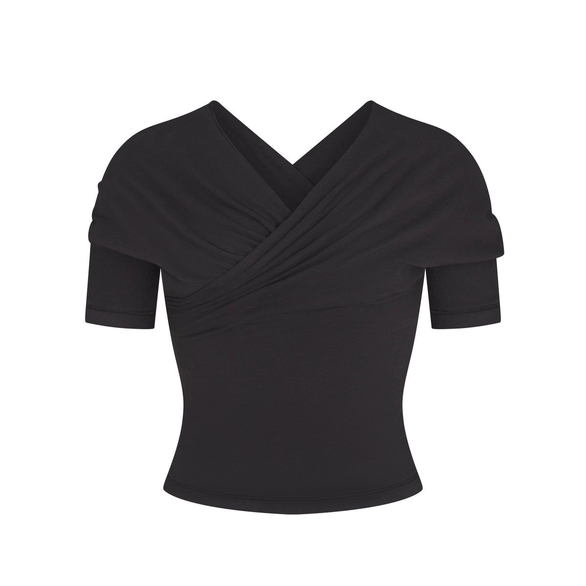 COTTON JERSEY WRAP TOP | SOOT