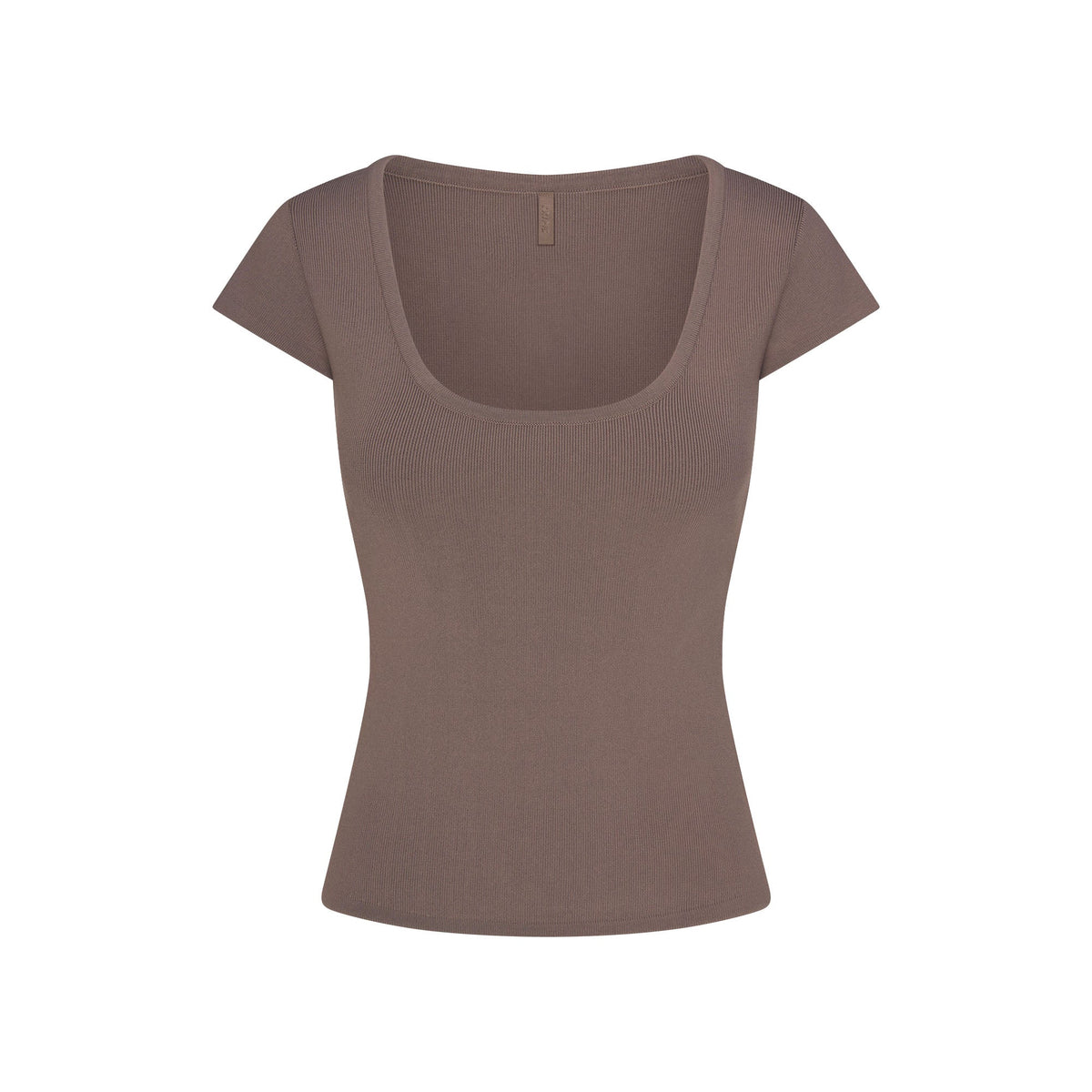REFINED KNIT SCOOP NECK TOP | AMETHYST