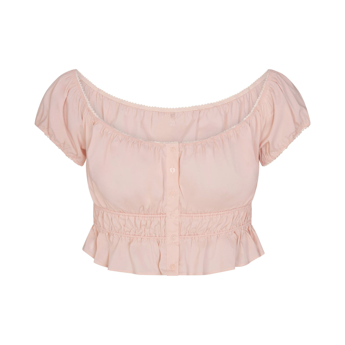 POPLIN APPAREL OFF THE SHOULDER TOP | DUSTY PINK