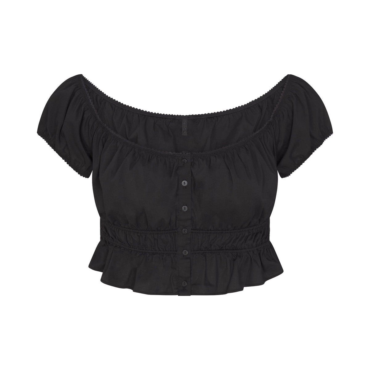POPLIN APPAREL OFF THE SHOULDER TOP | ONYX