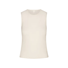 FEATHERWEIGHT CASHMERE SLEEVELESS TOP | EGRET