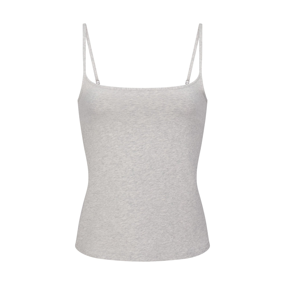 COTTON JERSEY SCOOP NECK CAMI | LIGHT HEATHER GREY