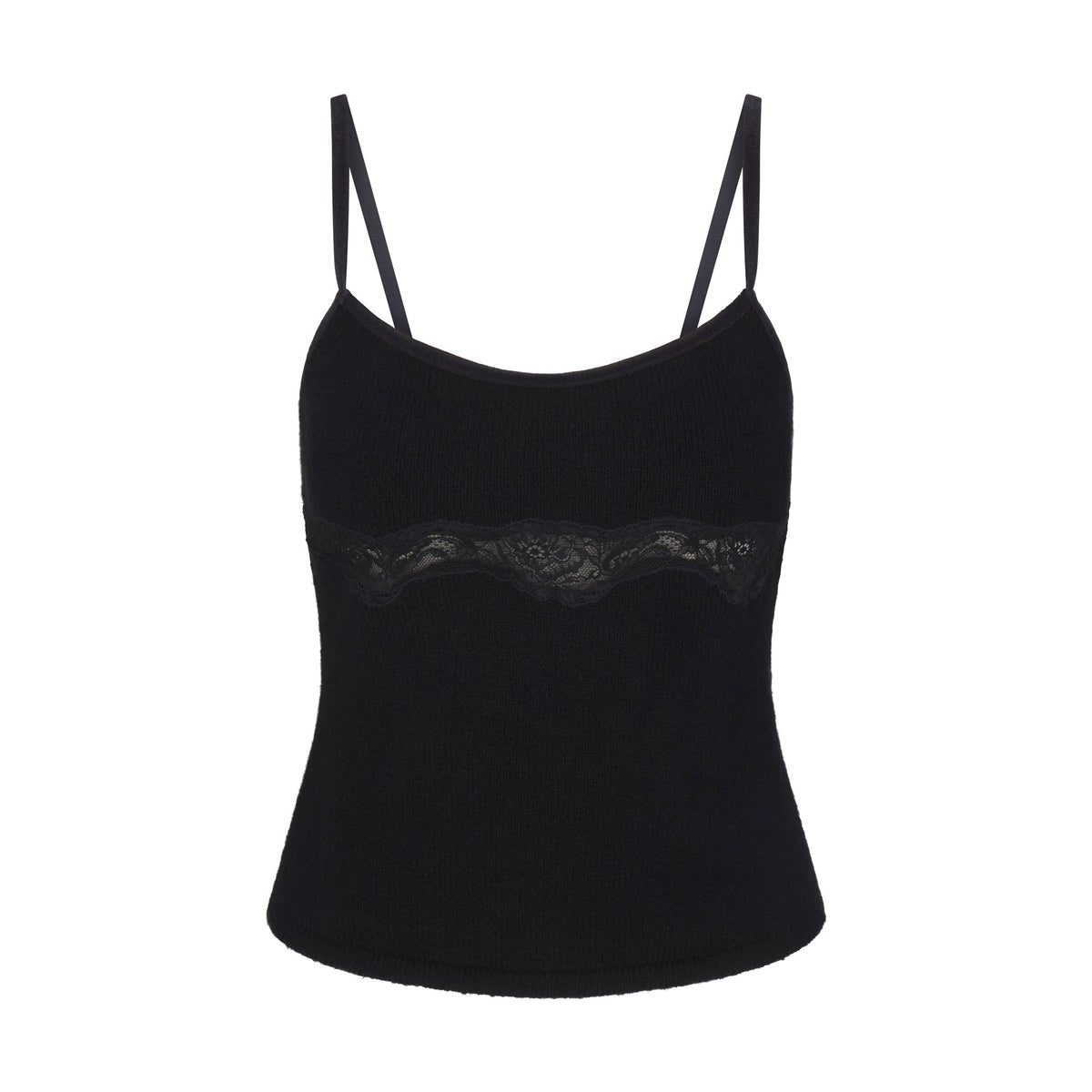 LACE KNIT TANK | OBSIDIAN