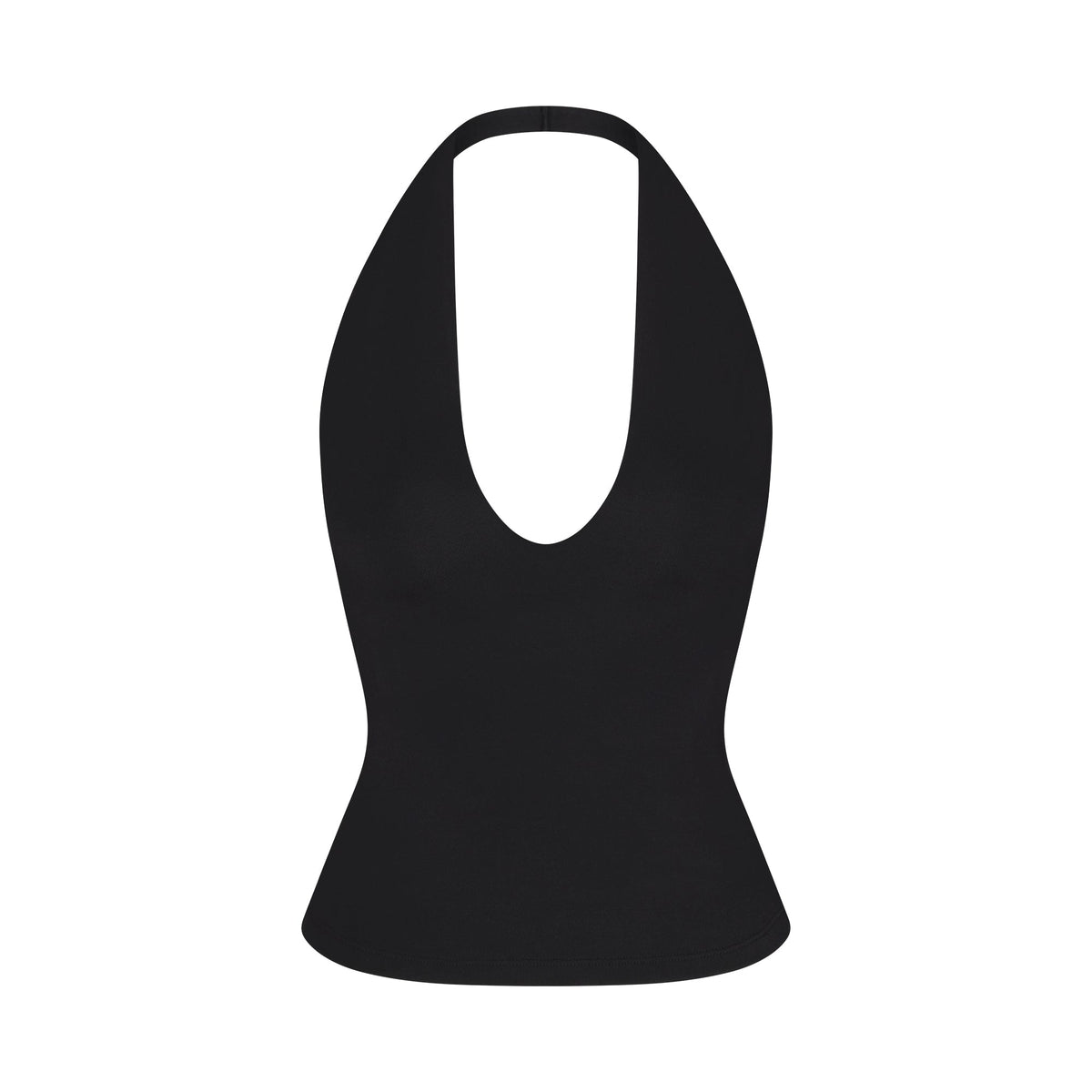 SMOOTH LAYERS HALTER TOP | OBSIDIAN