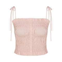 POPLIN APPAREL RUFFLE CAMI | DUSTY PINK