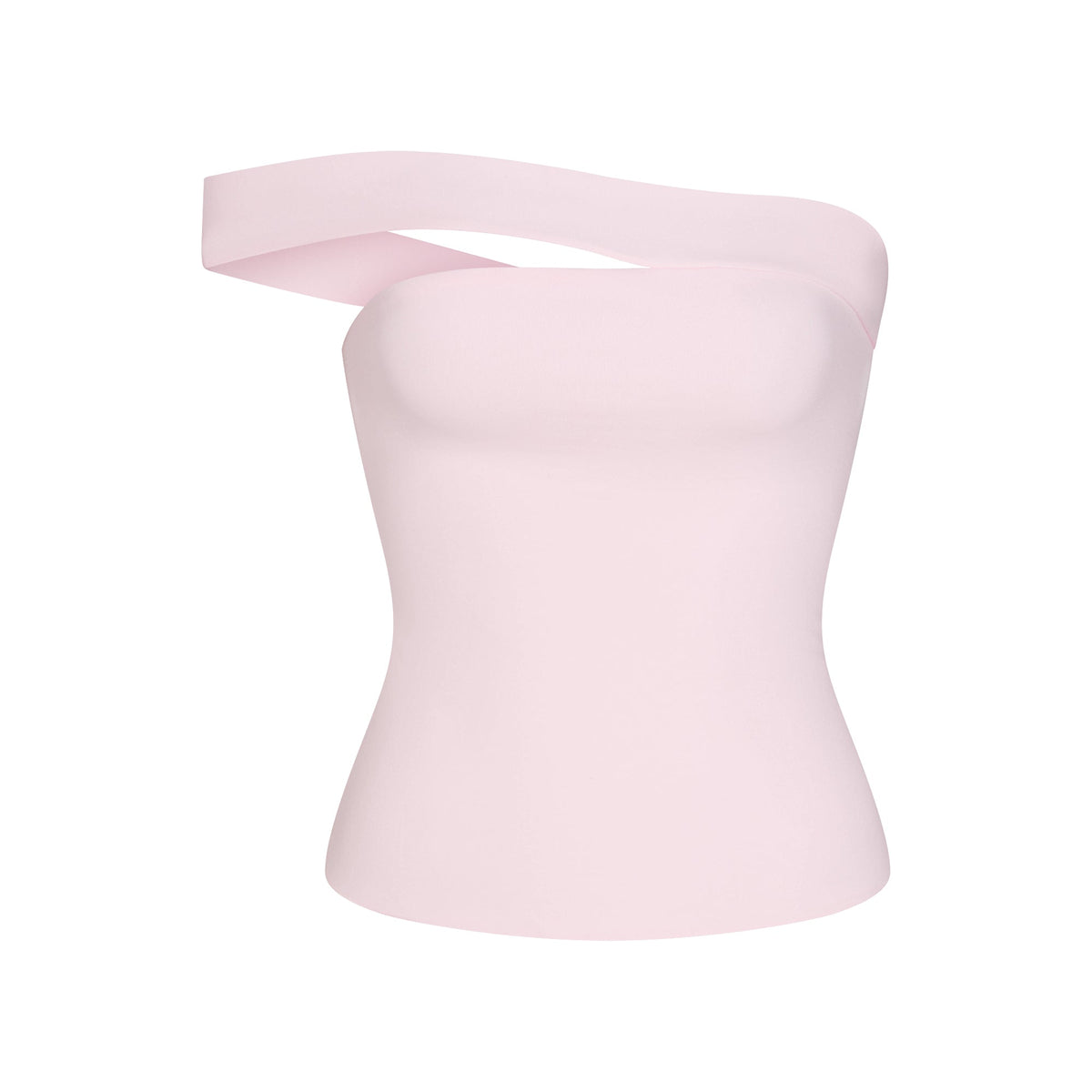 COTTON JERSEY ASYMMETRICAL TOP | CHERRY BLOSSOM