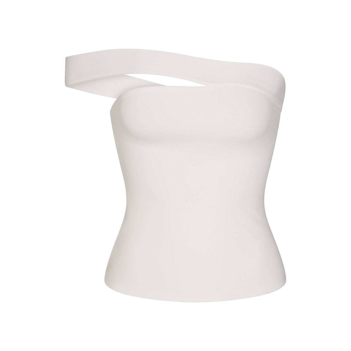 COTTON JERSEY ASYMMETRICAL TOP | MARBLE