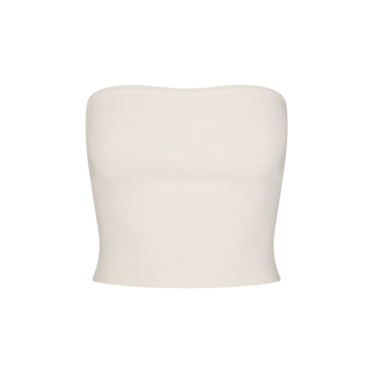 REFINED KNIT TUBE TOP | EGRET