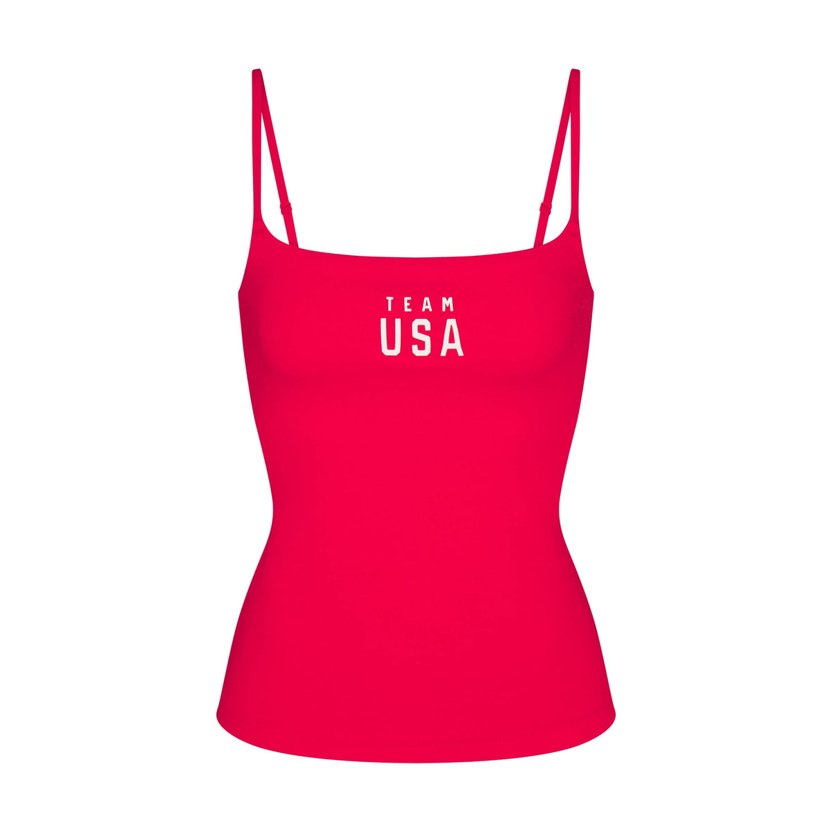SKIMS FOR TEAM USA COTTON JERSEY OLYMPIC CAMI | RED
