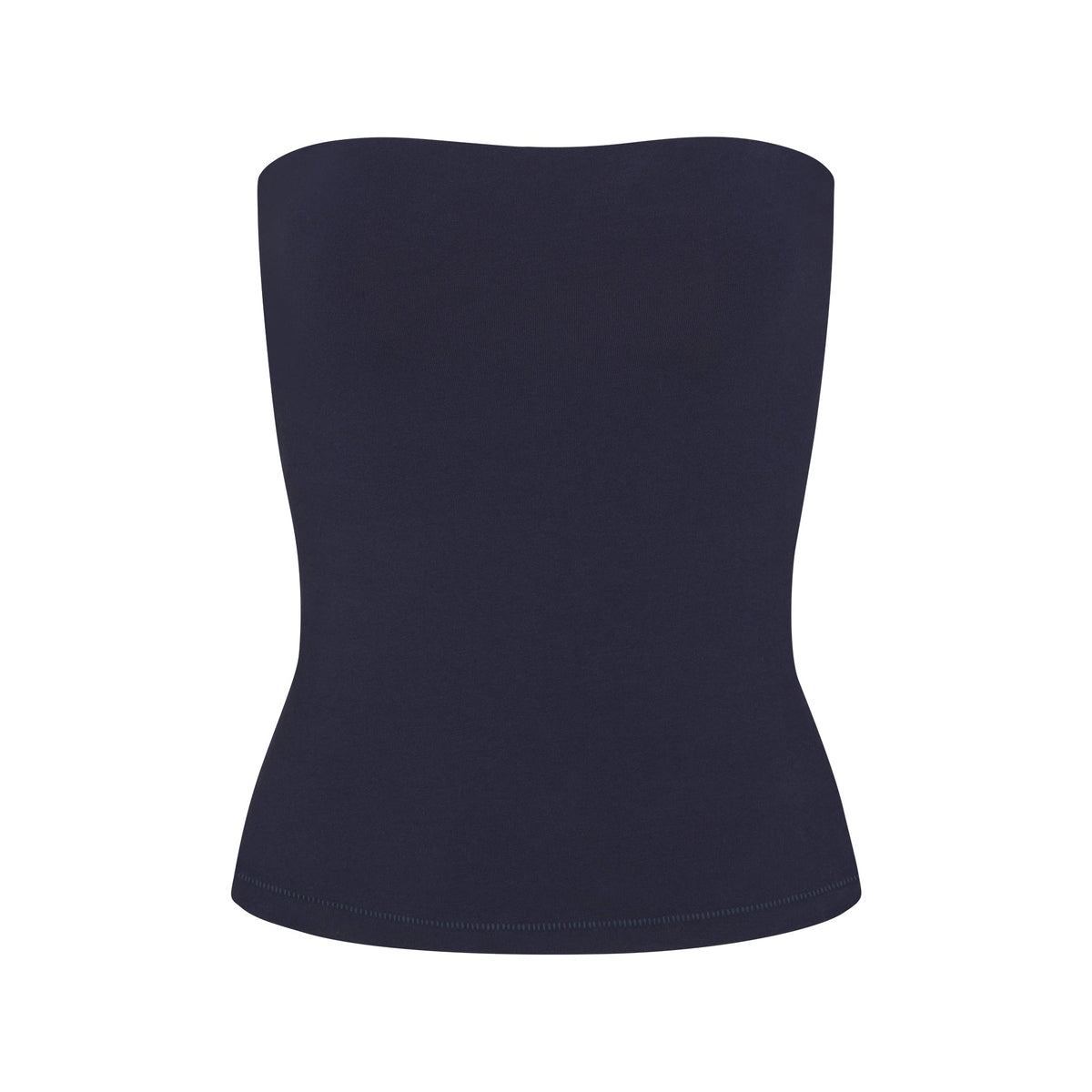 COTTON JERSEY TUBE TOP | NAVY